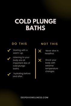 Improve your physical and mental wellbeing with cold plunge baths from Deep Dive Wellness. Follow our tips for a safe and effective experience and enjoy the benefits of improved circulation, reduced inflammation, and stress relief. #coldplunge #DeepDiveWellness #portablecoldplunge #wellness #selfcare Ice Bath Plunge, Ice Plunge Benefits, Cold Plunge Benefits, Ice Bath Benefits, Ice Plunge, Cold Bath, Contrast Therapy, Anti Diet