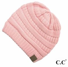 Pale pink CC beanie original Beanie Accessories, Pink Cc, Wine Boutique, Cc Hats, Pink Beanie, Ponytail Beanie, Cc Beanie, Solids For Baby, Pink Beanies