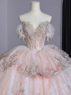 Ball Gown Sweet 16 Dress Off the Shoulder Pink Sweet 16 Dresses P1718 – PreppyDress Royalty Theme Prom Dress, Pink Bridgerton Dress, Coquette Debut Theme, Coquette Ball Gown, Pink Debut Gown, Royalty Quinceanera Theme, Pink Sweet 16 Dresses, Pink Sweet 16 Dress, Ball Gown Sweet 16