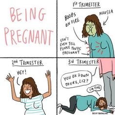 a comic strip about being pregnant