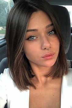 Shoulder Hair, Short Straight Hair, Shoulder Length Hair Cuts, Haircuts Straight Hair, Penteado Cabelo Curto, Haircuts For Fine Hair, Short Hair Haircuts, Shoulder Length Hair, Stylish Hair