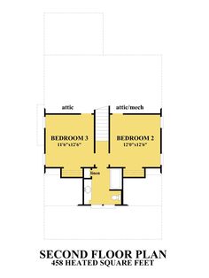 the second floor plan for this home