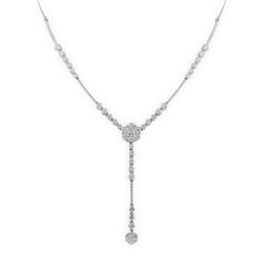 Fine Jewelry Diamond White Lariat Diamond Necklace, Wedding Lariat Necklace With Diamond Accents In Cubic Zirconia, Fine Jewelry Lariat Necklace In Diamond White, Diamond Lariat Necklace With Long Drop For Wedding, Diamond Lariat Necklace For Wedding With Long Drop, Diamond Lariat Necklace For Wedding, Wedding Diamond Drop Necklace With Adjustable Chain, Diamond Long Drop Lariat Necklace For Wedding, Diamond Lariat Backdrop Necklace For Wedding