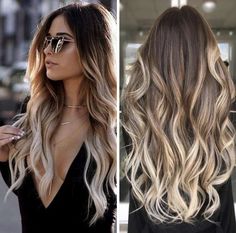 𝕲𝖆𝖇𝖗𝖎𝖊𝖑𝖑𝖊 🏁 #cabelo #luzes #loira Baylage Hair, Rambut Brunette, Blond Balayage, Colored Curly Hair, Design Hair, Long Hair Color