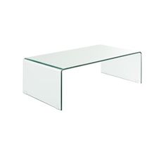 a glass coffee table on a white background with no one around it or someone else