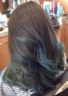 brown hair with pastel blue balayage Light Brown With Blue Highlights, Blue Highlights In Brown Hair Straight, Blue Highlights In Brown Hair, Brown Hair Fade, Highlight Hairstyles, Funky Highlights, Blue Brown Hair, Hair Lights