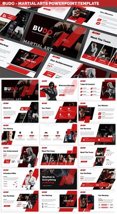 a bunch of red and black web pages