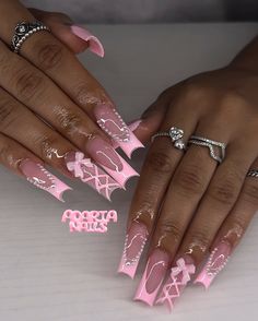 Sagittarius Birthday Nails Designs, Birthday Nail Designs Scorpio, Pink Scorpio Nails, Sag Nail Designs, Sagittarius Acrylic Nails, Pink Nails Birthday Set, Pink Nails Birthday, Saggitarius Nail Ideas, November Birthday Nails