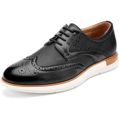 These Men Oxford Shoes Are Made With High-Quality Materials. The Surface Is Made Of Synthetic Leather, While The Sole Is Made Of Imported Rubber, Which Ensures Durability And Comfort. These Lace-Ups Are Designed With Elegance In Mind. They Have A Classic Oxford Style That Can Also Be Worn As Business Or Casual Shoes For Men. The Dress Shoes Surface Features A Variety Of Textures And Patterns, Adding A Touch Of Sophistication To The Overall Design. The Combination Of The Patterns And The Shape Of Black Wingtip Lace-up Shoes With Textured Sole, Black Dress Shoes With Textured Sole For Business Casual, Black Wingtip Oxfords With Textured Sole, Business Casual Black Oxfords With Textured Sole, Black Wingtip Oxfords With Perforated Toe Box, Black Business Dress Shoes With Perforated Toe Box, Black Business Dress Shoes With Perforated Toe, Business Black Dress Shoes With Perforated Toe, Black Low-top Lace-up Shoes For Business Casual