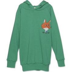 This foxy hoodie is more than just warm and fuzzy! Crafted from 100% organic cotton and made with love in Portugal, it's the perfect way to keep style and comfort in tow. Plus, the bold fox embroidery will send your look soaring into the stratosphere of chic-and-cozy fashion! Show off your wild side in this hoodie! | Wander & Wonder | Kelly Fox Embroidered Ribbed Cuff Hem Hoodie, | Organic Cotton (Green, Size 9-10Y) | Maisonette collects the best children’s products from around the world (unlike Organic Cotton Hooded Sweatshirt With Drawstring, Playful Cotton Sweatshirt With Ribbed Cuffs, Organic Cotton Hooded Hoodie For Winter, Organic Cotton Winter Hoodie Sweatshirt, Winter Organic Cotton Hoodie Sweatshirt, Playful Cotton Sweater With Ribbed Cuffs, Winter Hoodie Sweatshirt, Playful Hoodie For Fall Loungewear, Playful Hoodie For Loungewear In Fall