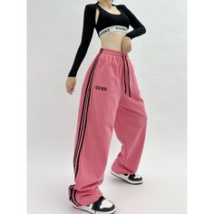 Summer Hiphop Pink Street Dance Pants
Material: 85% Cotton + 15% Polyester
Style: Hip Hop, Dance, Jazz

Size: S, M, L, XL

Color: Pink

Occasion: Leisure, Outdoor, Daily, Vacation



* Pls be careful to choose the size before you order.

* Pls allow little color difference caused by camera and computer monitors. Thank you!

Important Notes:
Please Use Similar Clothing To Compare With Size
1. The size refers to clothing dimensions, NOT your body measurements.
2. Please check the measurement chart Pink Baggy Pants For Streetwear, Pink Stretch Wide Leg Parachute Pants, Pink Hip Hop Bottoms For Streetwear, Hip Hop Pink Bottoms For Streetwear, Pink Wide Leg Parachute Pants For Streetwear, Trendy Sports Pants For Spring, Spring Hip Hop High Waist Bottoms, Hip Hop High Waist Bottoms For Spring, High Waist Cotton Hip Hop Bottoms