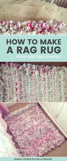 how to make a rag rug from old bed sheets