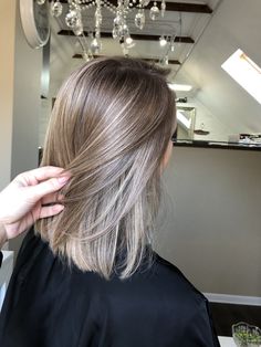 Ash Balayage Blonde, Blonde Airtouch On Dark Hair, Straight Bronde Haircolor, Mocha Blonde Balayage, Dirty Blonde Hair With Highlights Short, Dirt Blonde Hair Color, Ash Blonde Babylights, Ash Blonde Lob, Short Ash Blonde Hair