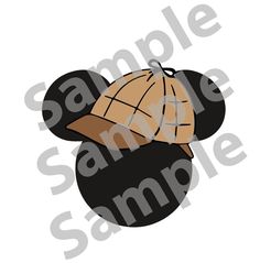 an image of a hat on top of a black ball with the word sample samples