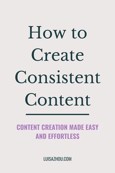 the title for how to create content content