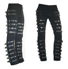 Punk Classic Rivet Pant Michael Jackson Gothic Bad Concert Black Metal Rock Michael Jackson Merchandise, Concert Black, Gothic Pants, Jackson Bad, Michael Jackson Bad, Black Trousers, Leather Trousers, Famous Celebrities, Pants Trousers