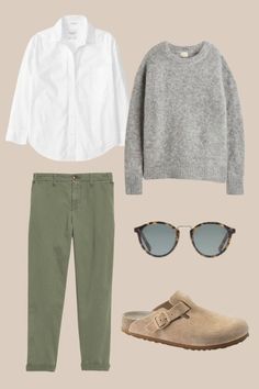 Chilly Spring Outfits Work, Chilly Spring Outfits, Birkenstock Outfit Ideas, Women Birkenstock, Birkenstock Boston Outfit, Clogs Birkenstock, Birkenstock Outfit, Linen Outfit, Skandinavian Fashion