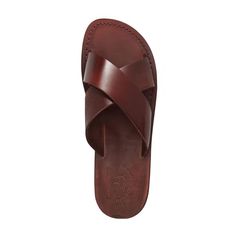 Model wearing Elan brown, handmade leather slide sandals Comfortable Leather Sandals, Mens Slide Sandals, Men Slides, Leather Sandals Handmade, Mens Leather Sandals, Handmade Leather Shoes, Vegan Leather Bag, Brown Leather Sandals, Leather Shoes Men