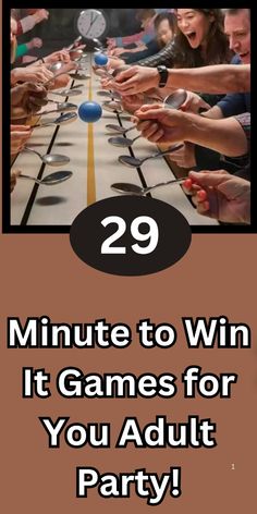 the words 29 minute to win it games for you adult party