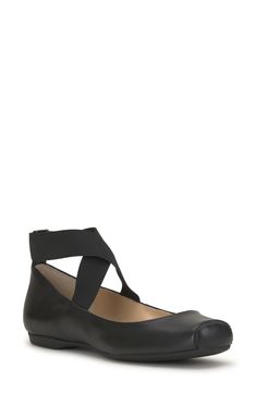 Jessica Simpson 'Mandalaye' Leather Flat | Nordstrom Leopard Ballet Flats, Ballet Fashion, Mary Jane Pumps, Platform Wedge Sandals, Ballet Flat, Ankle Straps, Sandal Women, Leather Flats, Black Flats