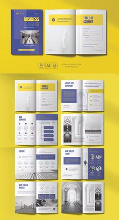 an image of a brochure with blue and yellow colors on the front page