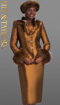 Quick Ship Churchwear Suits And Church Dresses Fall and Holiday 2023. Perfect item for church events or any special occasions. Elegant Fall Dresses For Church, Elegant Fall Church Dresses, Elegant Fitted Gold Suit, Elegant Fitted Satin Suits, Fitted Gold Suit For Holiday, Elegant Holiday Suits, Elegant Suits For Mother Of The Bride, Elegant Fitted Brown Suit, Elegant Gold Party Suit