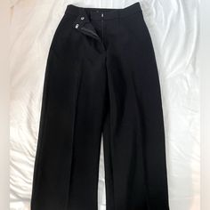 Never Worn, Perfect Condition! No Holes, Stains, Etc. Straight Leg. Amazing Quality. I Bought Them For Work But They Didn’t End Up Fitting. Grab Them While You Can For A Very Good Deal! ***Fast Shipping! Semi-formal High Waist Black Dress Pants, Tailored Black Bottoms With Button Closure, Tailored Black Pants With Button Closure, Tailored Black Wide Leg Pants For Semi-formal Occasions, Tailored Black Wide-leg Pants For Semi-formal Occasions, Black Dress Pants With Button Closure For Formal Occasions, Black Formal Dress Pants With Button Closure, Formal Black Dress Pants With Button Closure, Classic Black Pants With Buttons