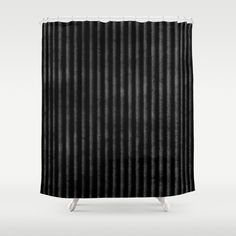 black and white shower curtain with vertical stripes