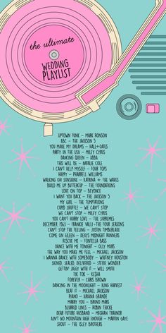 the ultimate wedding playlist poster