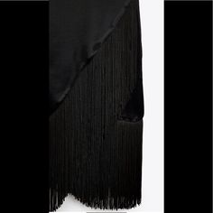 Zara Fringed Slip Dress Beautiful Elegant Silk Dress With Fringe, Silk Fringe Evening Dresses, Evening Silk Dresses With Fringe, Silk Evening Dresses With Fringe, Chic Evening Mini Dress With Fringe, Chic Fringe Midi Dress For Evening, Elegant Fringe Midi Dress For Evening, Elegant Fringe Dress For Date Night, Elegant Cocktail Midi Dress With Fringe