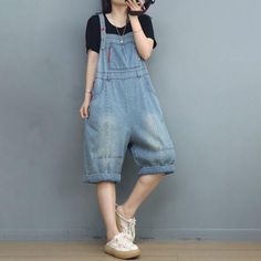 Comfortable, One of Kind. Overalls online shop,|Street|Cotton|Solid Color|Cropped Pants/Skirts|Button|Pullover|Loose|Female|Light Blue|Black|One Size|Summer|Hand Wash Cheap Denim Blue Overalls With Short Sleeves, Affordable Casual Bib Front Overalls, Cheap Sleeveless Cotton Overalls, Cheap Overalls With Adjustable Straps, Cheap Solid Color Summer Overalls, Cheap Bib Front Overalls With Side Pockets, Cute Bib Front Cheap Shortalls, Bibs Overalls For Women Short, Trendy Solid Color Cheap Overalls