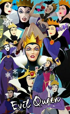 the evil queen poster from disney's animated movie, maleficent and other characters