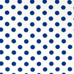 blue polka dots on white background