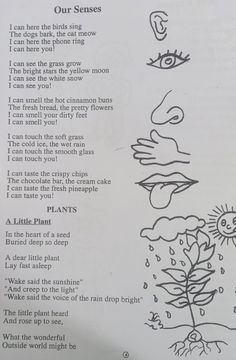 the poem is written in black and white with an image of flowers, birds, and plants