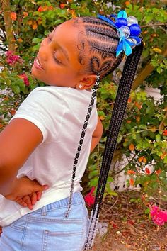 5 Grade Hairstyles, Braided Hairstyles For 10 Years, Cute Back To School Braids, Braids For 10yr, Cute Hairstyles For Year 7 Old Braids, Kids Feed In Ponytail, Braids For 10 Year Girl, Kids Scalp Braids Girl Hairstyles, Braided Hairstyles For 10-12