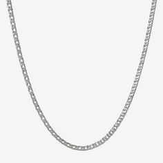 He'll love the simple design and substantial look this chain necklace offers. Made in Italy. Metal: Sterling silverClosure: Lobster claspDimensions: 22" long solid link chainCare: Wipe CleanCountry of Origin: Imported Jewelry photos are enlarged to show detail. Disclaimer: Metal may be rhodium plated to enhance appearance and reduce tarnishing. Silver Chain Necklace With Solid Link Construction, Adjustable Silver Chain Necklace With Rectangular Links, Mens Chain Necklace Sterling Silver, Nickel-free Silver Link Chain Necklace, Mens Silver Chain Necklace Jewelry1000.com, Sterling Silver Mens, Chain Link, Photo Jewelry, Rhodium Plated