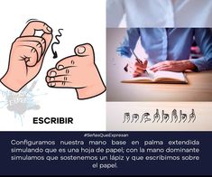 an image of someone writing in spanish with the caption escribirr