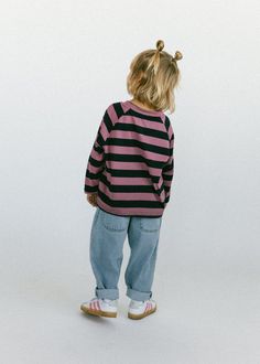 Striped Long Sleeve- Pink – Fostered Collection Equatorial Guinea, Mauritius, Mozambique