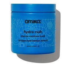 what it is: dry hair? it's time to take five. drench your strands with this squalane and hyaluronic acid infused moisture mask, clinically proven to leave hair hydrated for 5 straight days. who it's for: dry, coarse, low porosity hair types 2c-4c why it's special: whip up long-lasting hair hydration with this ultra-moisturizing mask. infused with hyaluronic acid, squalane, + coconut water, hydro rush intense moisture mask offers superior slip and detangles any 'do. - clinical claims: leaves hair Amika Hydro Rush, Moisture Hair Mask, Hair Hydration, Amika Hair Products, Low Porosity Hair, Hyaluronic Acid Cream, Hair Repair Treatments, Low Porosity, Hydrating Hair Mask