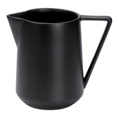 a black pitcher is shown on a white background