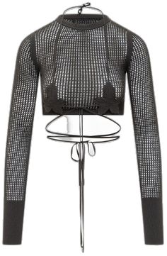 Chic Long Sleeve Fishnet Top, Long Sleeve Fishnet Top For Party, Fitted Long Sleeve Open Knit Crop Top, Fitted Long Sleeve Fishnet Mesh Top, Chic Long Sleeve Mesh Crop Top, Chic Sheer Long Sleeve Crop Top, Fitted Fishnet Long Sleeve Mesh Top, Sheer Long Sleeve Crop Top For Spring, Long Sleeve Mesh Crop Top For Spring