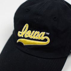 You can never go wrong with a simple, statement baseball script (on a cozy dad hat, no less). Across Iowa baseball history, you’ll also find the team in script “Hawks” unis, and you’ll find the men’s hoops squad in a straight-across script “Iowa” on their jerseys, too. Throwback Baseball Cap For Baseball Season With Curved Brim, College Snapback Dad Hat For Baseball Season, Fan Gear Dad Hat With Embroidered Logo, Embroidered Logo Dad Hat For Fan Gear, Collegiate Baseball Cap With Curved Brim For Baseball Season, Collegiate Baseball Cap With Letter Print And Curved Brim, Dad Hat With Embroidered Logo For Fan Gear, Collegiate Adjustable Dad Hat With Curved Visor, Curved Brim Dad Hat For Baseball Season