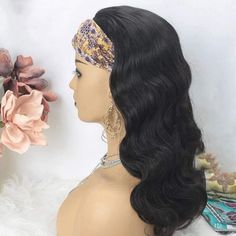 100% Human Hair 18in Body Wave Wig Comes With Two Headbands Wigs Color, Hair Body Wave, Wave Wig, Body Wave Wig, Headband Wigs, Body Wave, 100 Human Hair, Human Hair, Womens Hairstyles