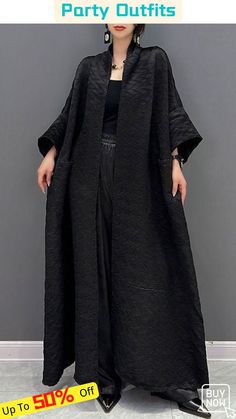 Oversized Black Cardigan, Tulle Long Dress, Trench Coat Fall, Oversized Pockets, Mode Kimono, Mode Abaya, Trench Jacket, Linen Maxi Dress