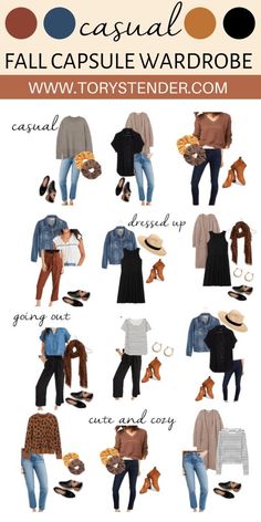 This year I put together a cozy & casual 2020 fall capsule wardrobe! Capsule wardrobes allow the simplicity of not stressing over what you're going to wear! Capsule Wardrobe 2020, Capsule Wardrobe Casual, Look Legging, Capsule Wardrobe Outfits, Wardrobe Capsule, Modest Summer, Fashion Capsule Wardrobe, Clothes And Shoes, Dresses Modest