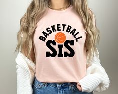 Basketball Sister Shirt, Sports Sis T Shirt, Basketball Sis Shirt, Basketball Sis Short Sleeve T-shirt, Basketball Shirt, Spirit Wear Thank you so much for choosing us! How To Order 1️⃣ Please review all the information provided before placing an order. 2️⃣ Select the shirt type and size using the drop down menu. 3️⃣ Select the color of the shirt using the following drop down menu. 4️⃣ Once all your desired items are in your cart you may complete your order by entering your payment method, desir Sporty Pink Tops With Sublimation Print, Casual Workout Tops With Sublimation Print, Casual Sublimation Print Tops For Gym, Sportswear Sublimation Print Crew Neck Top, Sportswear Crew Neck Top With Sublimation Print, Cotton Tops With Sublimation Print For Gym, Printed Crew Neck Sportswear Top, Relaxed Fit Sublimation Print Sports Tops, Pink Sports Tops With Letter Print