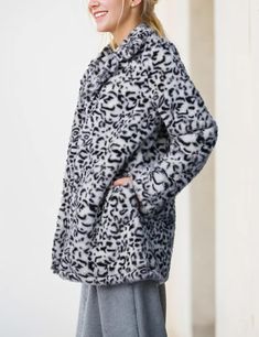 Stay warm and stylish this winter with our Faux Fur Leopard Animal Print Long Sleeve Winter Coat. Made with high-quality faux fur, this coat is designed to keep you cozy and chic. The unique leopard animal print adds a touch of glamour to any outfit. Perfect for any fashion-forward individual. Material: This leopard jackets for women made of faux fur, soft to touch, warm to wear Features: Fur coats for women feature full leopard print, long sleeve, lapel, open front with concealed clasps, 2 side Leopard Fur Coat, Womens Faux Fur Coat, Leopard Coat, Faux Fur Coats, Fluffy Jacket, Leopard Jacket, Fluffy Coat, Winter Knit Hats, White Faux Fur