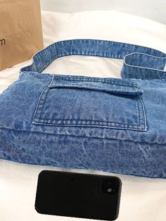 OrcaJump - Flap Pocket Shoulder Bag - Bandoleras Mujer Square Bag, Blue Bags, Olivia Mark, Flap Pocket, For Love, Shoulder Bag Women, Canvas Size, Cotton Material, Bags Women