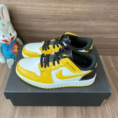 Size: 35-47 It comes with Dust box, Care manual, Tag, and Paper bag.Size Guide: Modern Yellow Custom Sneakers With Contrast Sole, Modern Custom Yellow Sneakers With Contrast Sole, Modern Custom Yellow Leather Sneakers, Modern Yellow Leather Custom Sneakers, Size Guide, Clutch Bag, Paper Bag, Things To Come, Women Shoes