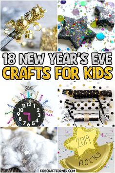 new year's eve crafts for kids that are fun and easy to do with the kids